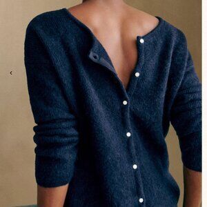Sezane Gaspard Navy Blue Cardigan